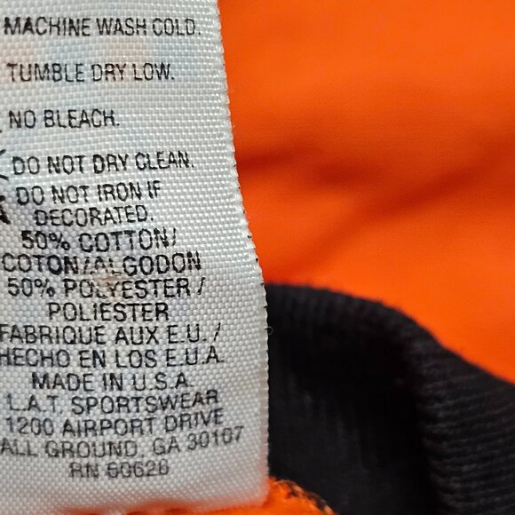 Girls Fleece long Sleeve Orange Black Fall Halloween Rabbit Skins 3 4 Made in US - Picture 9 of 9